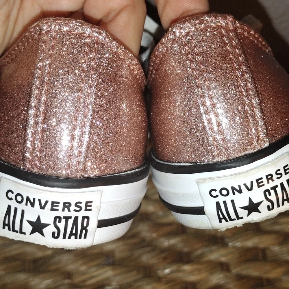 Pink Sparkle Converse All Star Chuck Taylor Like New Juniors 4